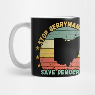 Stop Gerrymandering Vote for Democracy Ohio Map Election Rally Mug